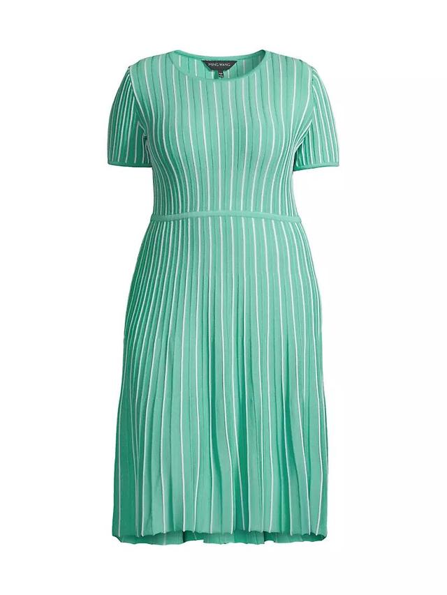 Striped Knit Midi-Dress Product Image