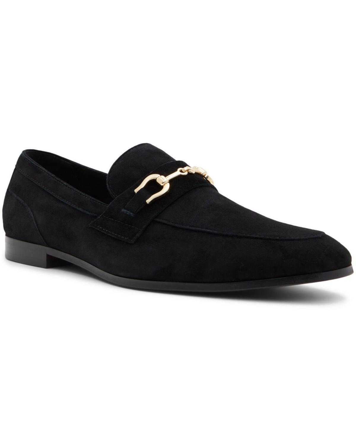 Marinho Open Black Leather Suede Men's Loafers & Slip-Ons | ALDO US Product Image