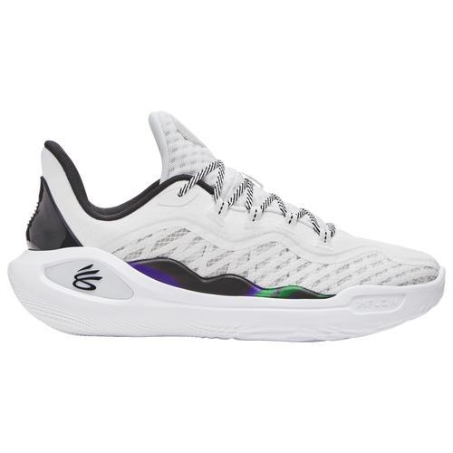 Under Armour Mens Steph Curry Under Armour Curry 11 Bruce Lee Wind - Mens Basketball Shoes White/Black Product Image