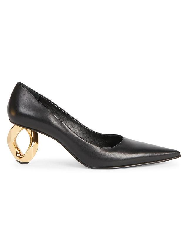 Womens 75MM Leather Sculptural Pumps Product Image