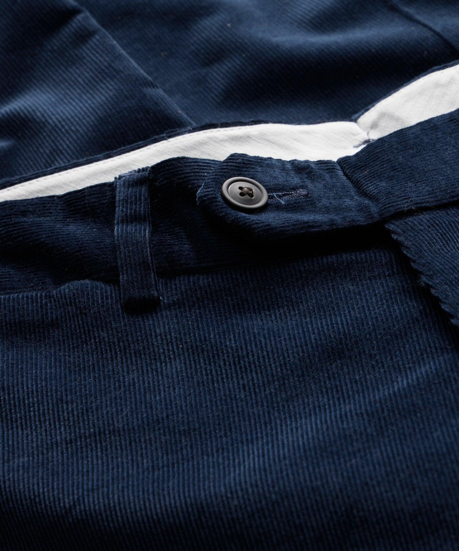 Italian Corduroy Sutton Trouser in Navy Product Image