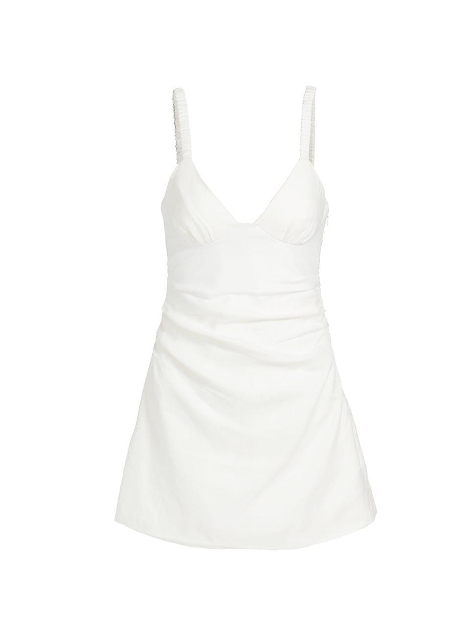 Womens Primrose Linen Ruched Minidress Product Image