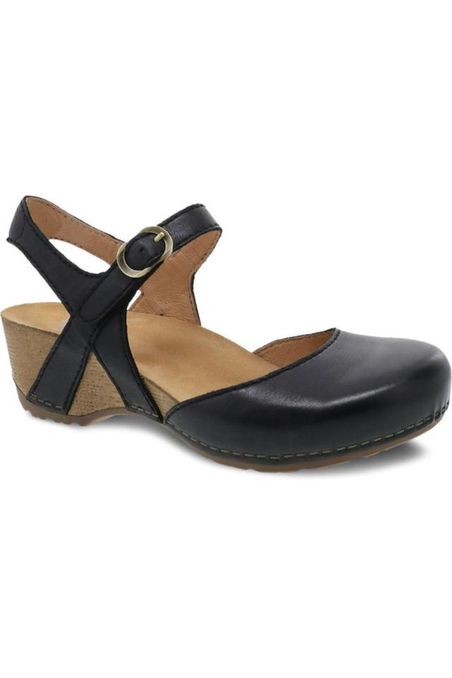 Dansko Tiffani Milled Burnished in Black Female Product Image