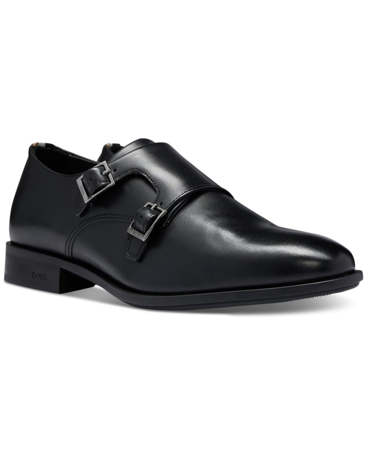 Hugo Boss Mens Colby Monk Strap Leather Dress Shoes Product Image