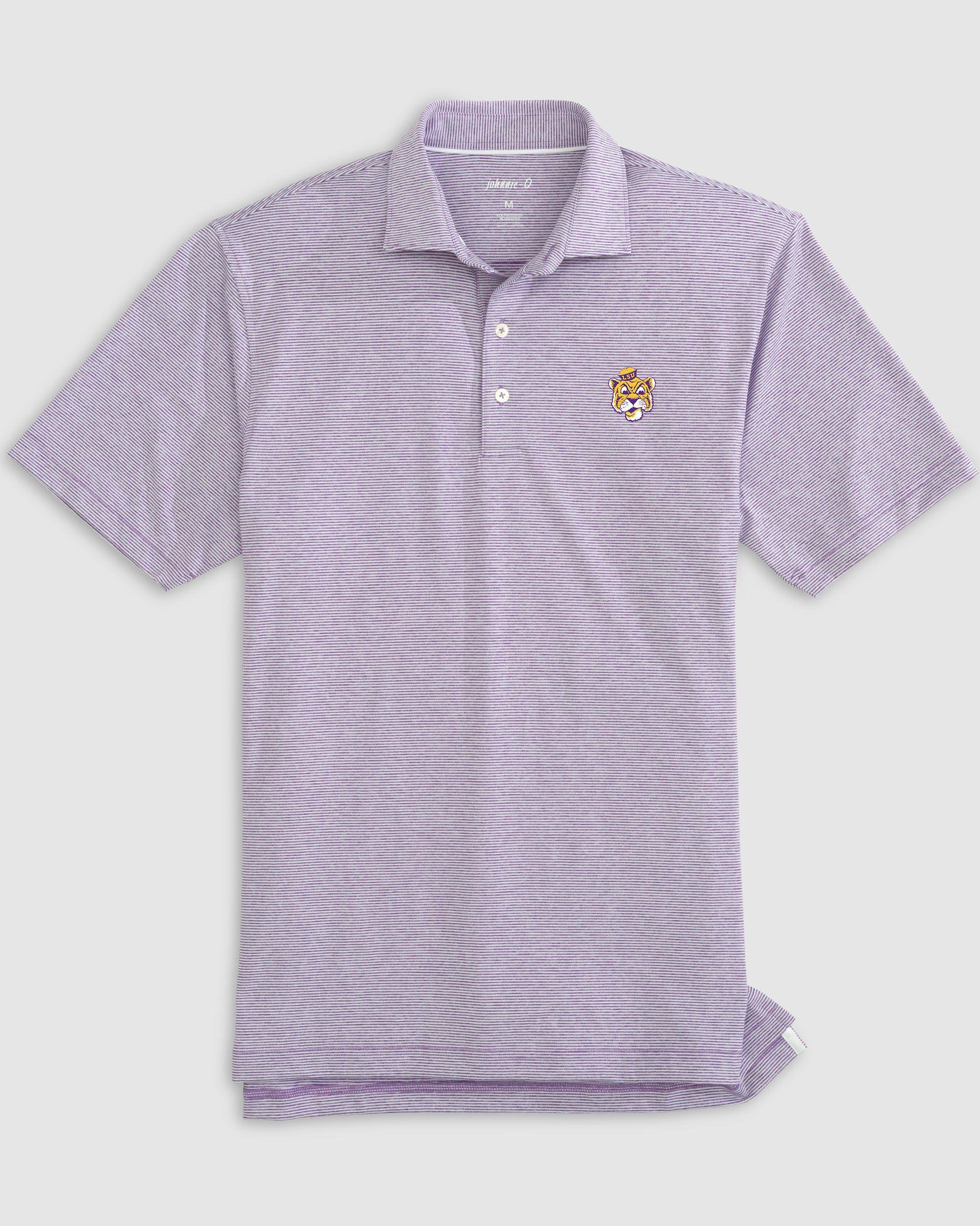 Boston College Lyndonn Jr. Striped Jersey Performance Polo Product Image