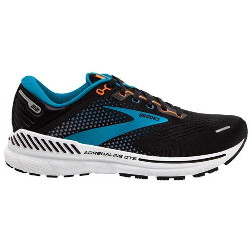 Brooks Mens Adrenaline GTS 22 - Running Shoes Black/Blue/Orange Product Image