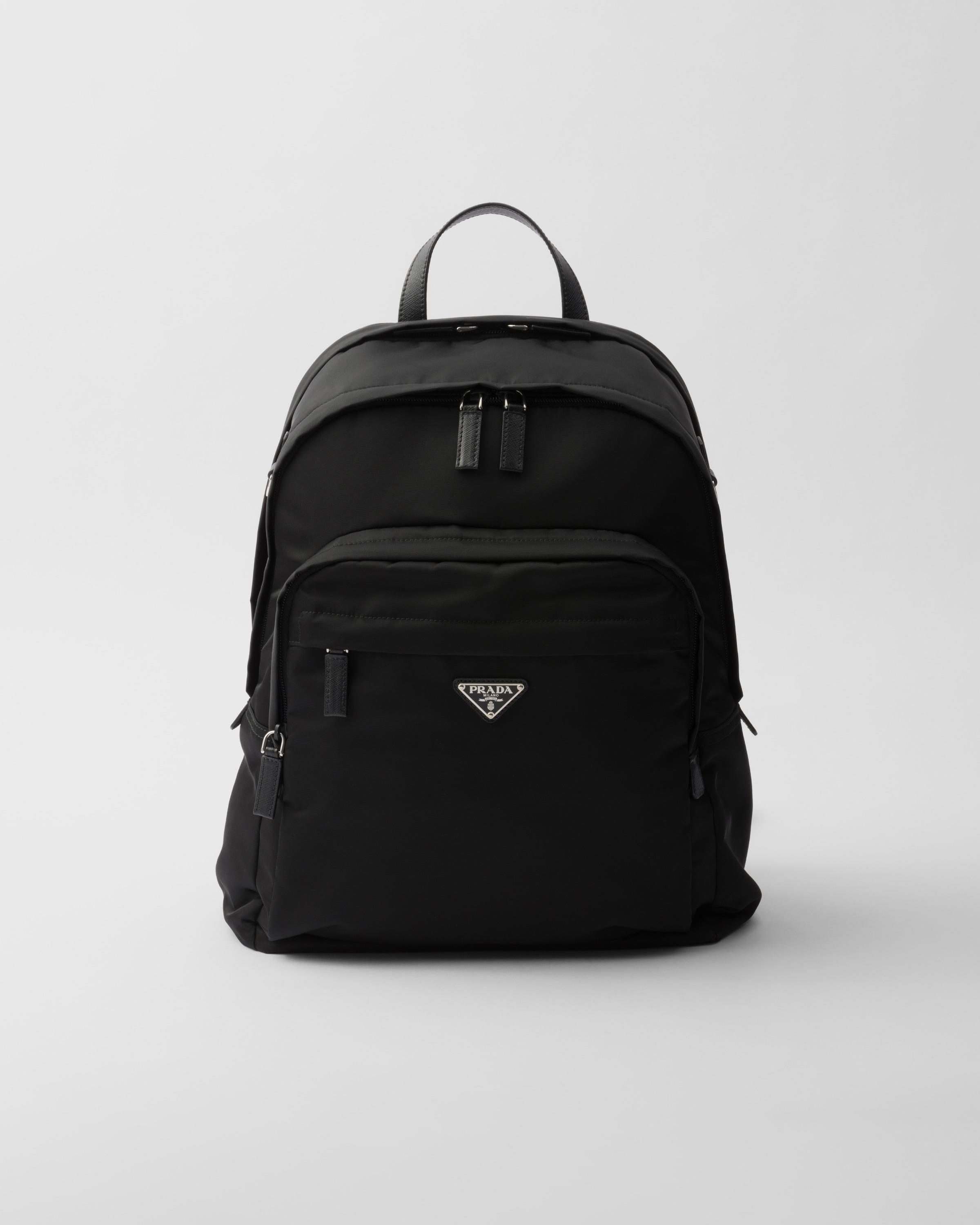 Re-Nylon and Saffiano leather backpack Product Image