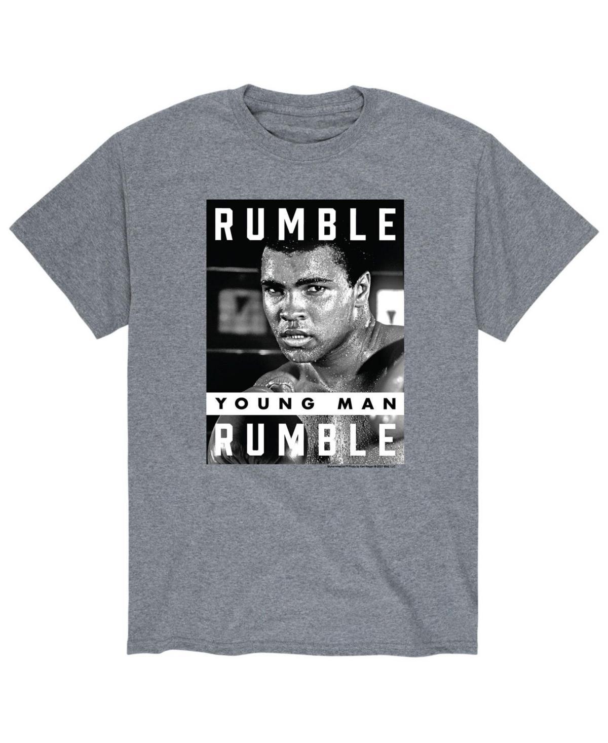 Mens Ali Rumble In The Jungle BW Tee Athletic Grey Product Image