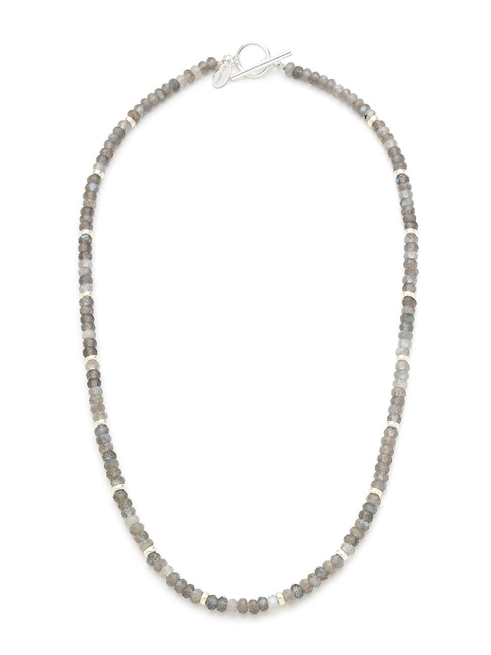 Mens Labradorite Beaded Necklace Product Image