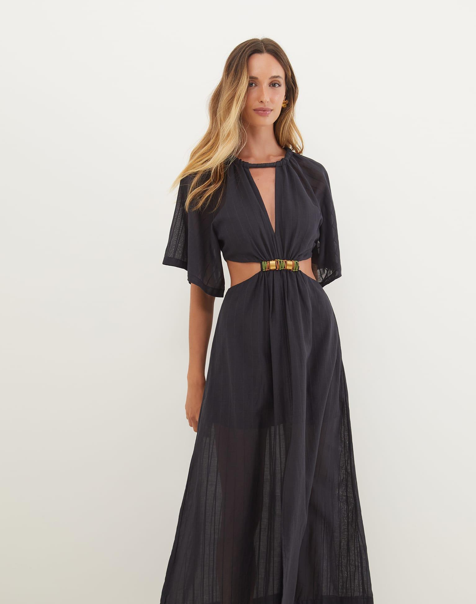 Sallisa Long Dress - Black Product Image