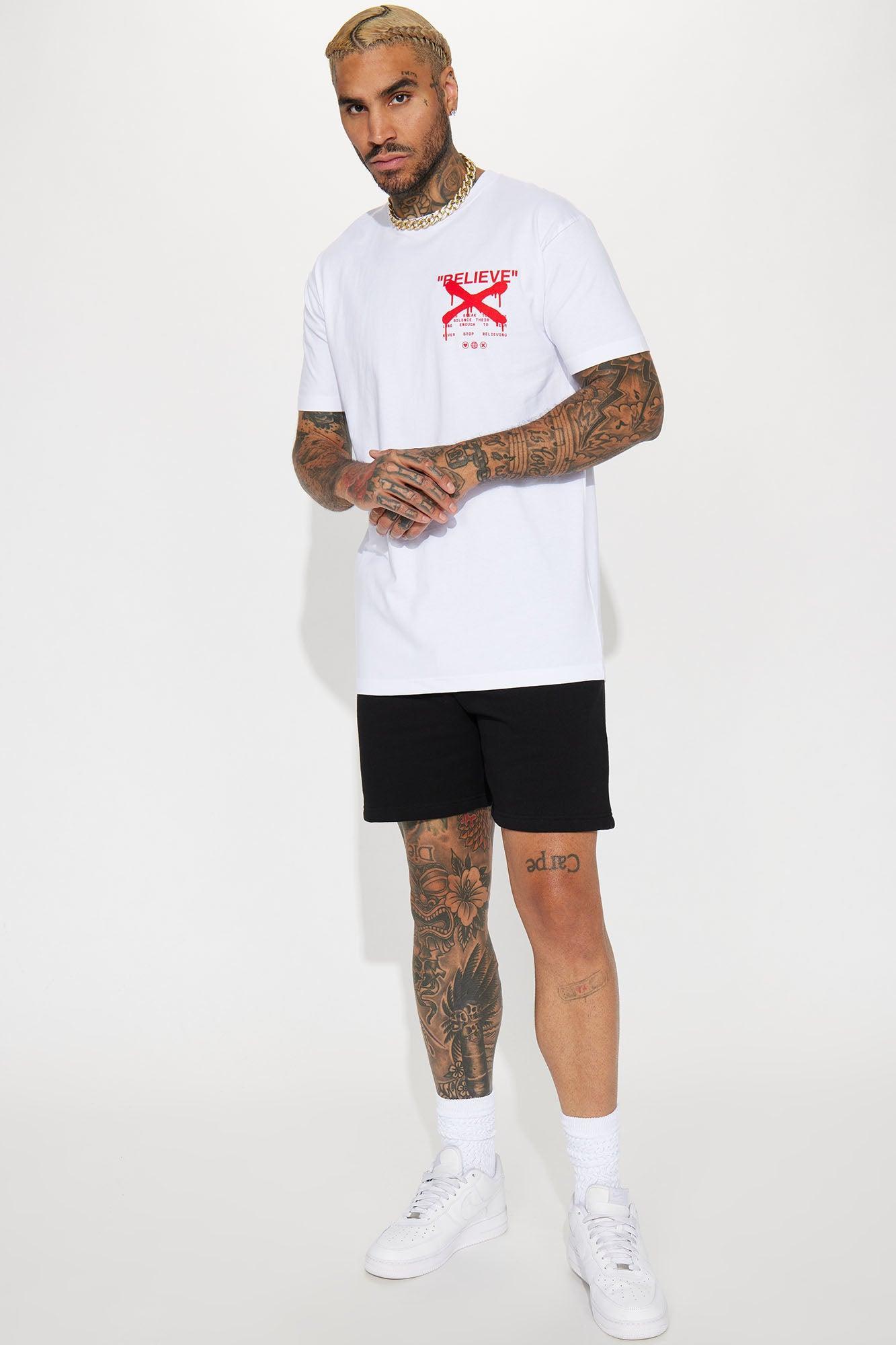 Never Stop Believing Short Sleeve Tee - White Product Image