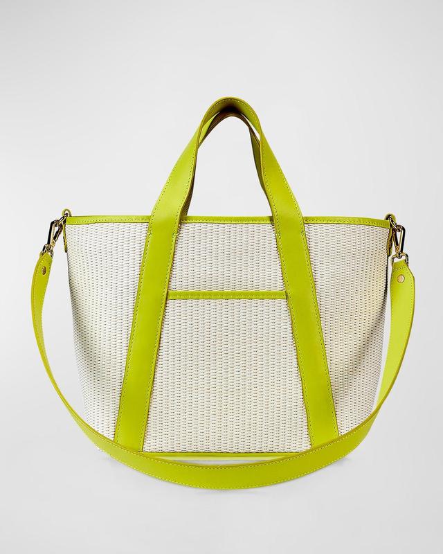 Womens Harper Raffia & Leather Tote Product Image