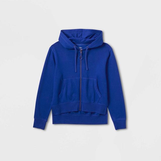 Mens Adaptive Ultra Soft Fleece Hoodie - Goodfellow & Co Dark Blue M Product Image