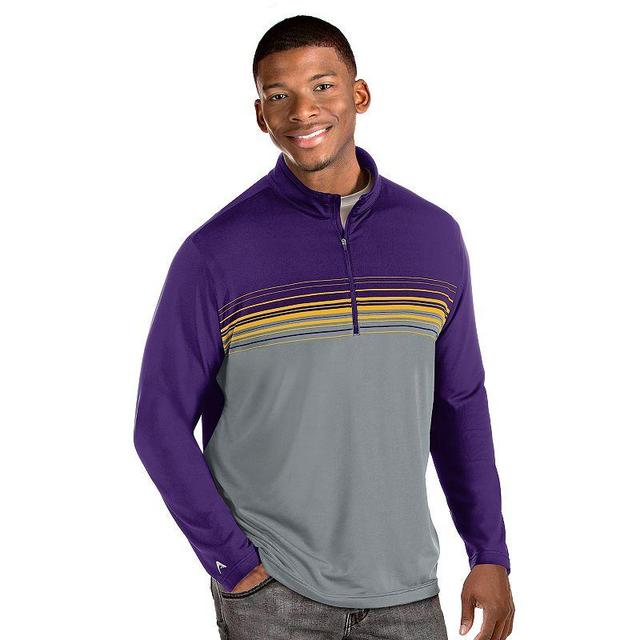 Mens Antigua Pace Regular-Fit Colorblock Quarter-Zip Pullover Product Image