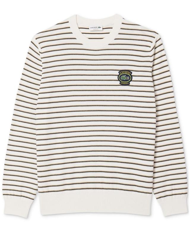 Lacoste Mens Classic-Fit Striped Crewneck Sweater - Ity Laponie Product Image