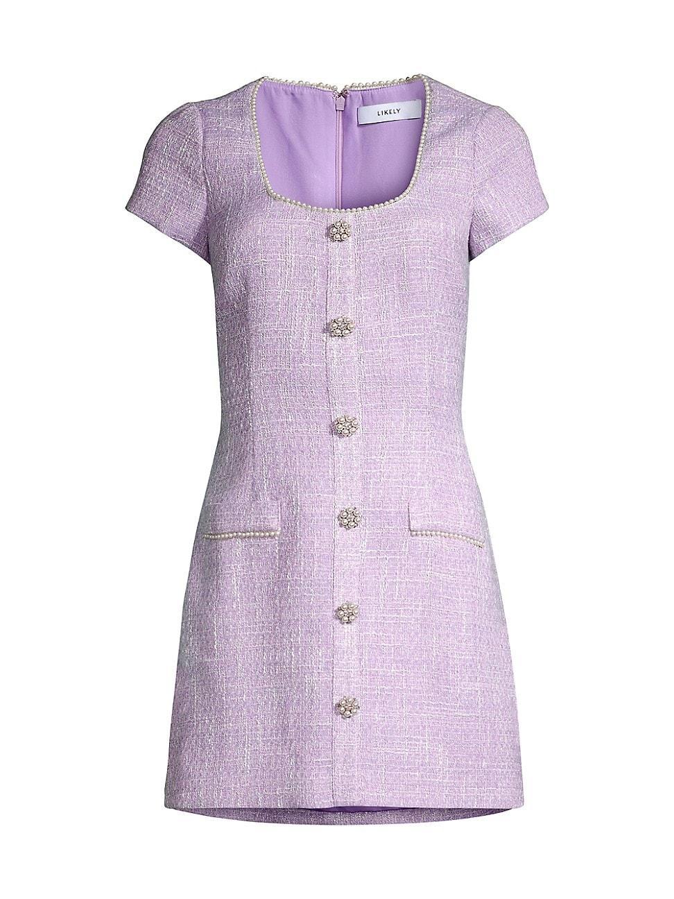 Womens Cira Beaded Tweed Minidress Product Image