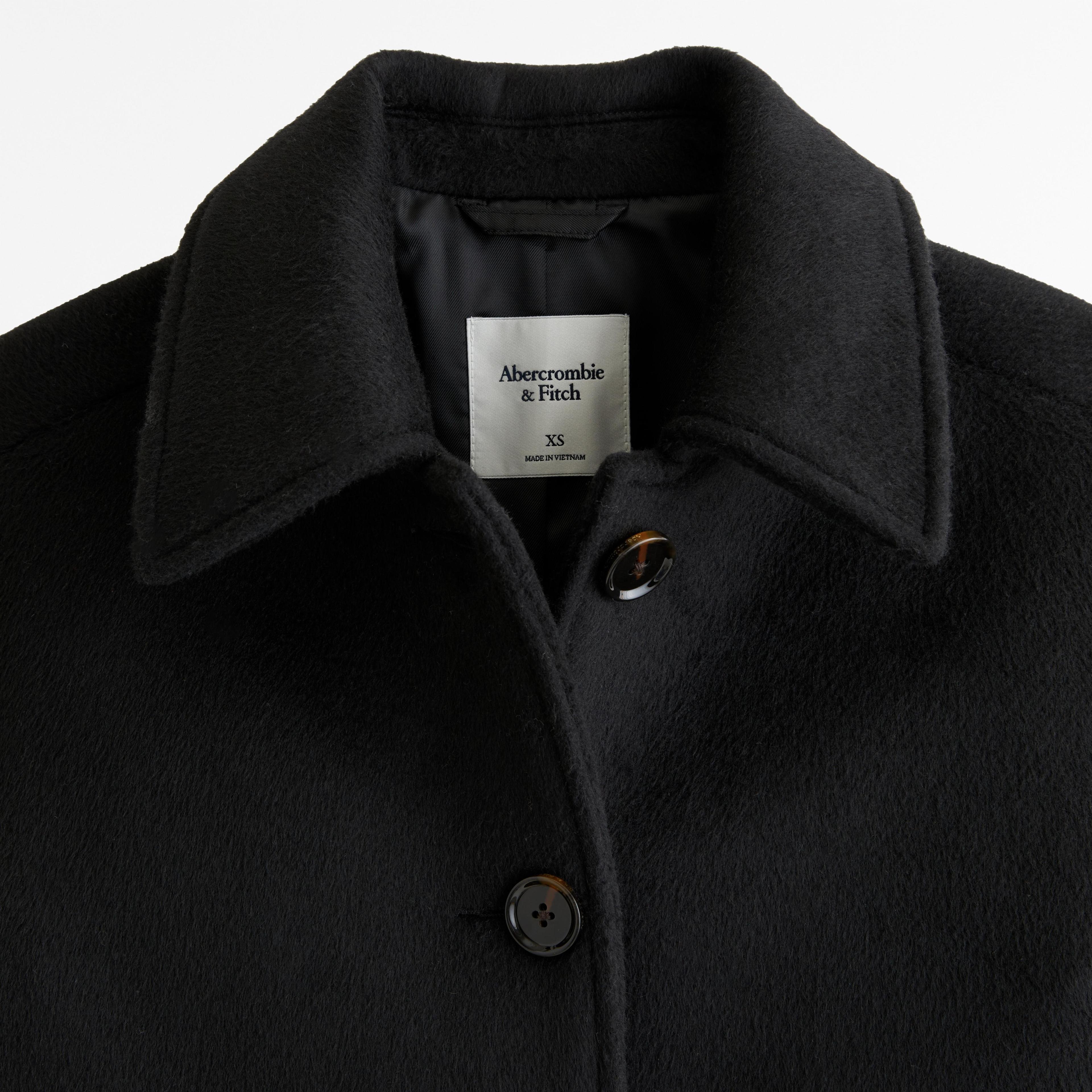 Wool-Blend Short Coat Product Image