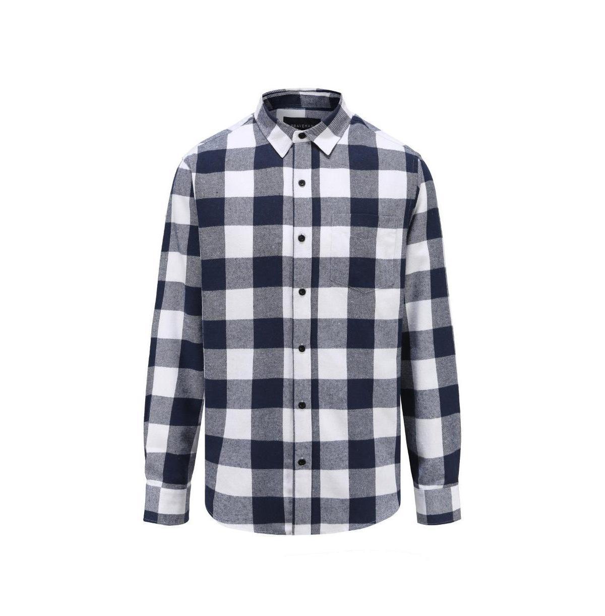 Braveman Mens Button Down Classic Fit Flannel Shirt Product Image