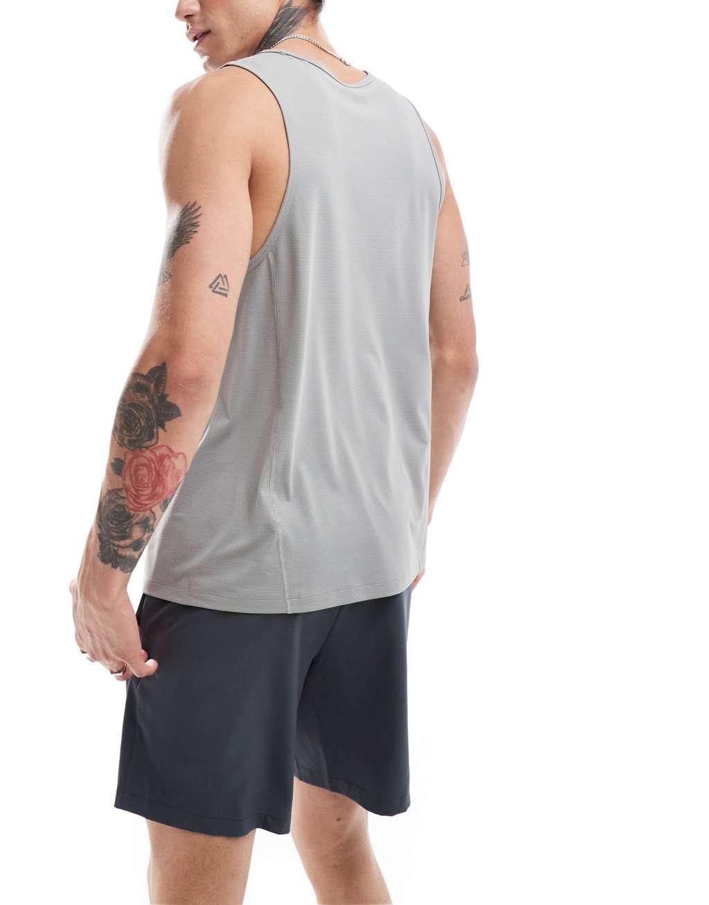 ASOS 4505 Icon training tank top with racer back in gray Product Image