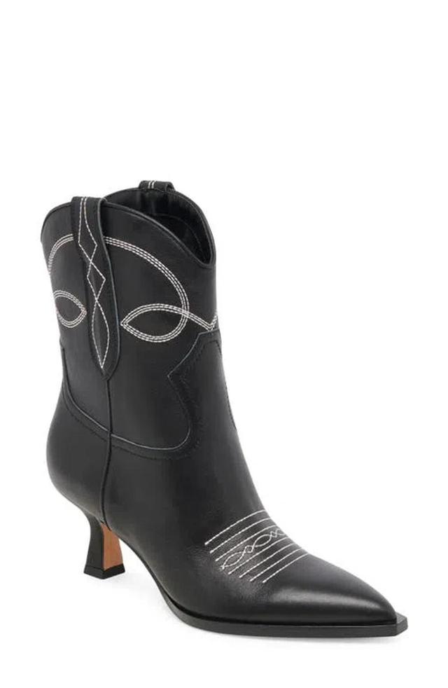 DOLCE VITA Angel Pointed Toe Western Boot In Black Leather Product Image