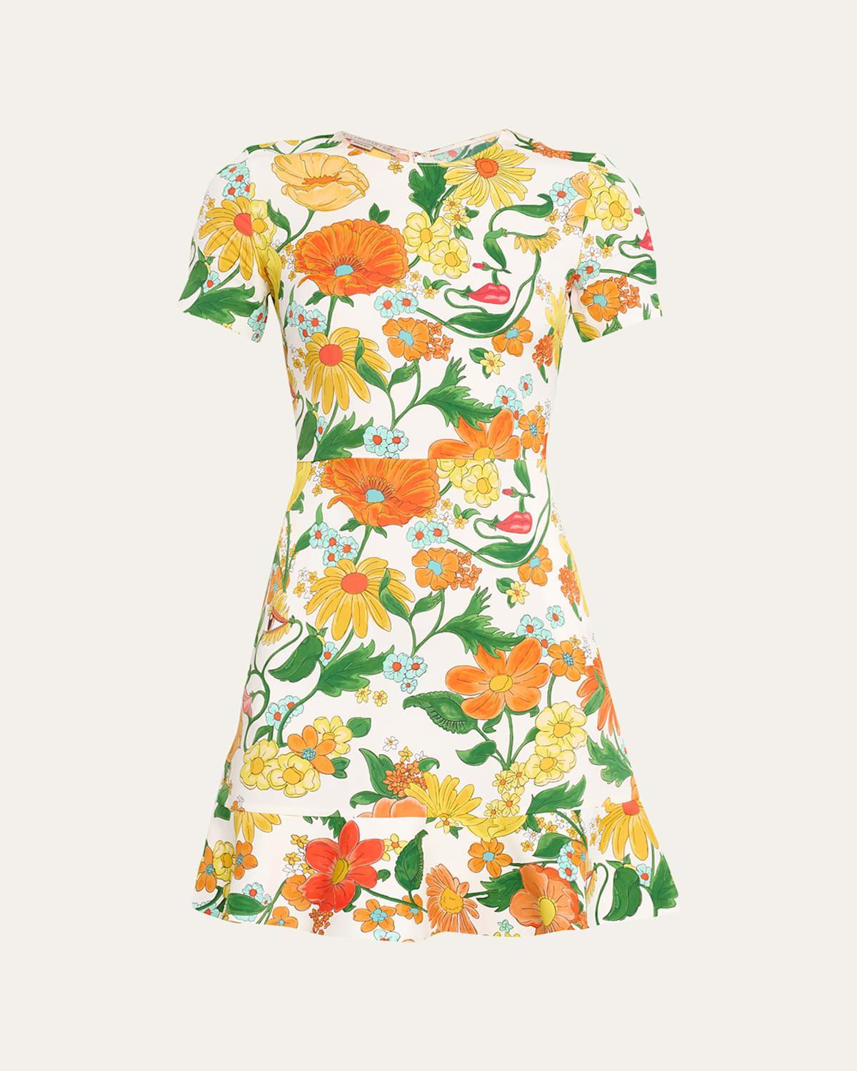 Garden Print Mini Dress Product Image