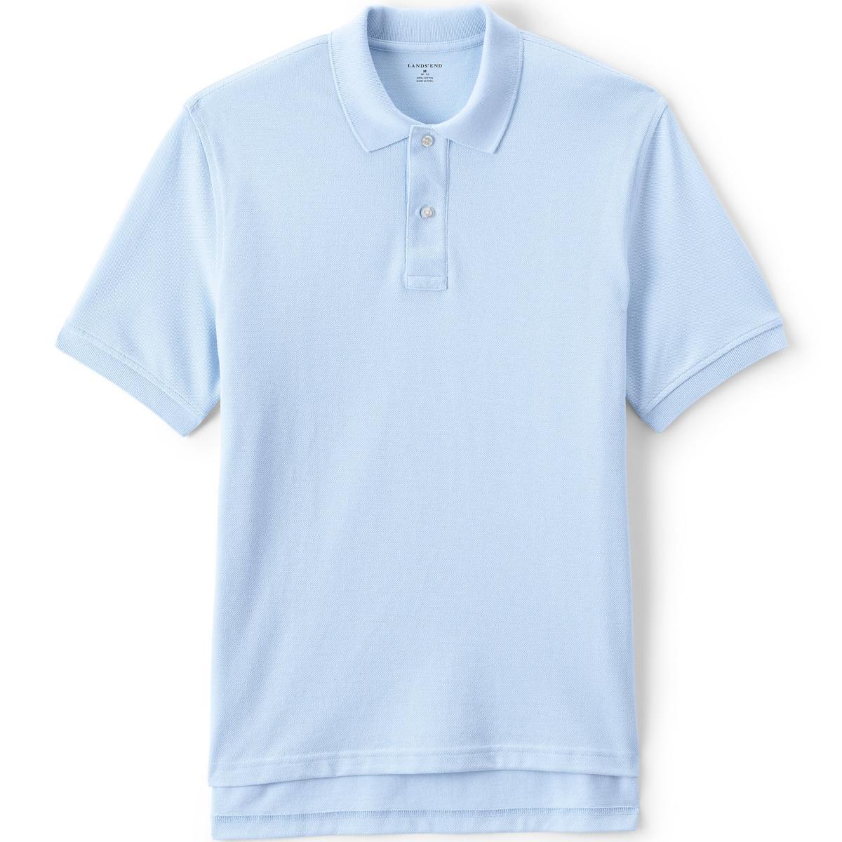 Lands End Mens School Uniform Short Sleeve Mesh Polo Shirt Product Image