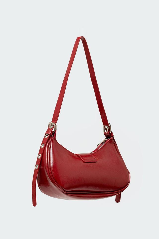 Washed Faux Leather Buckle Bag Product Image