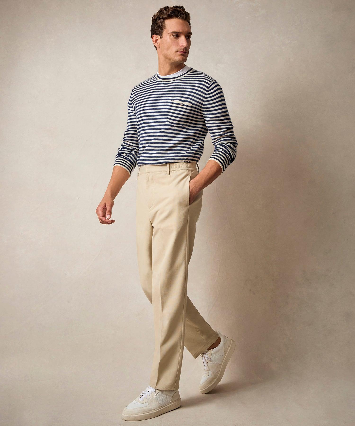 Italian Cotton Gramercy Trouser in Sand Male Product Image