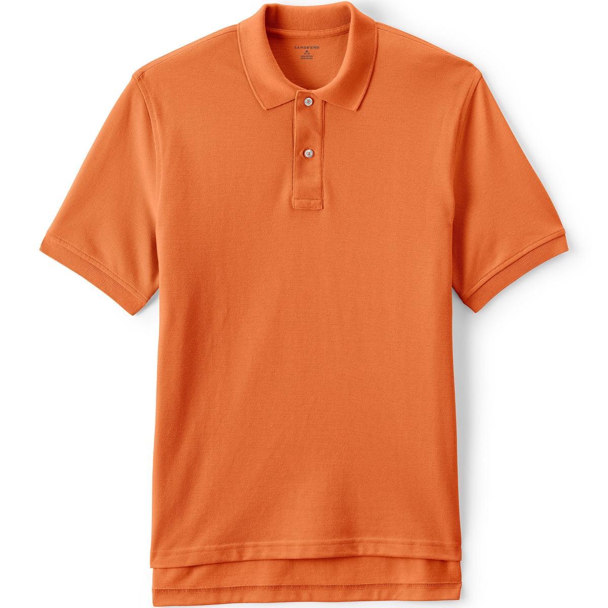 Lands End School Uniform Mens Short Sleeve Mesh Polo Shirt Product Image