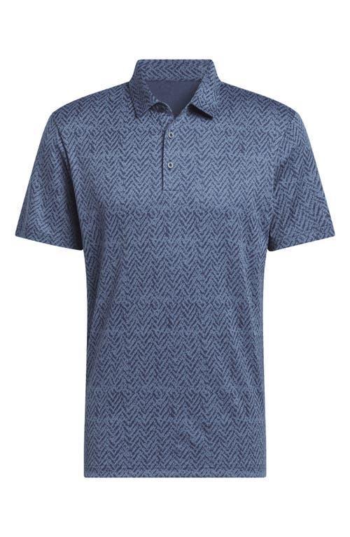 Mens adidas Ultimate365 Jacquard Golf Polo Shirt Collegiate Blue Product Image