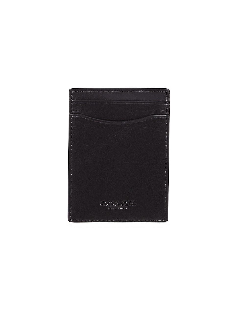 COACH Mens Sport Calf Leather Money Clip Card Case Product Image