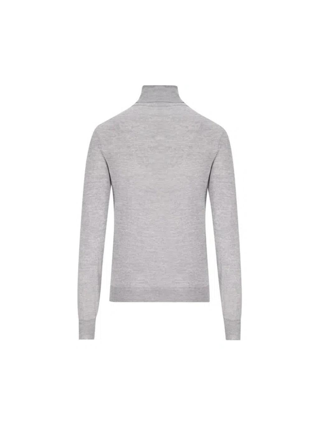 SAINT LAURENT Wool Turtleneck In Grey Product Image