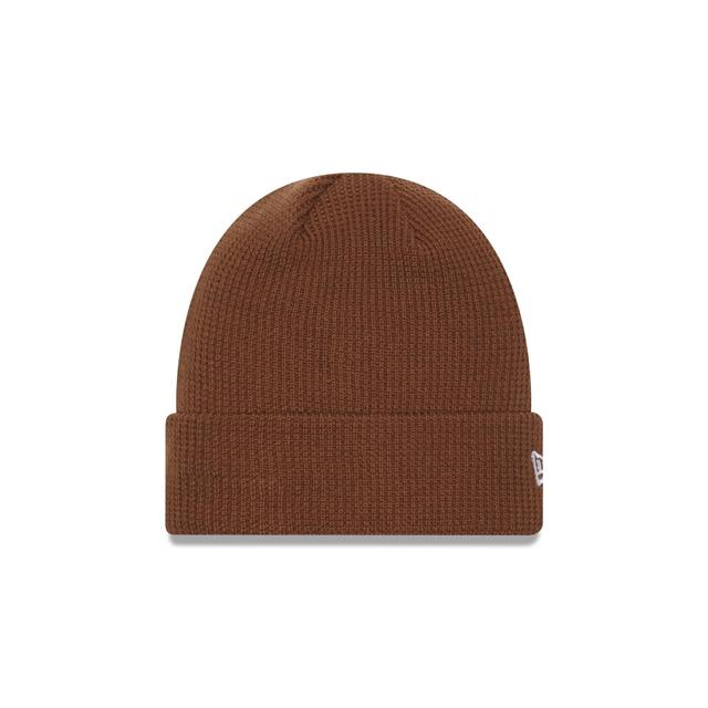 New Era Cap Brown Waffle Knit Beanie Male Product Image