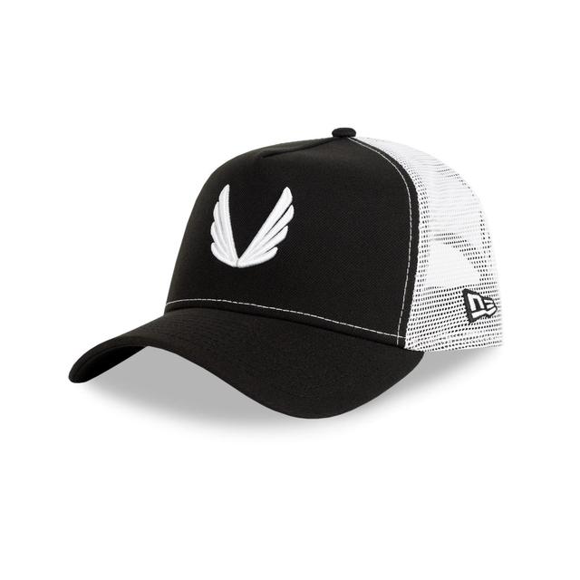 New Era® 9Forty® A-Frame Trucker Hat - Black/White “Wings” Product Image