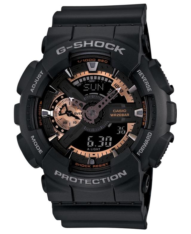 G-Shock XL Ana-Digi Rose Gold Series Black Resin Strap Watch Product Image