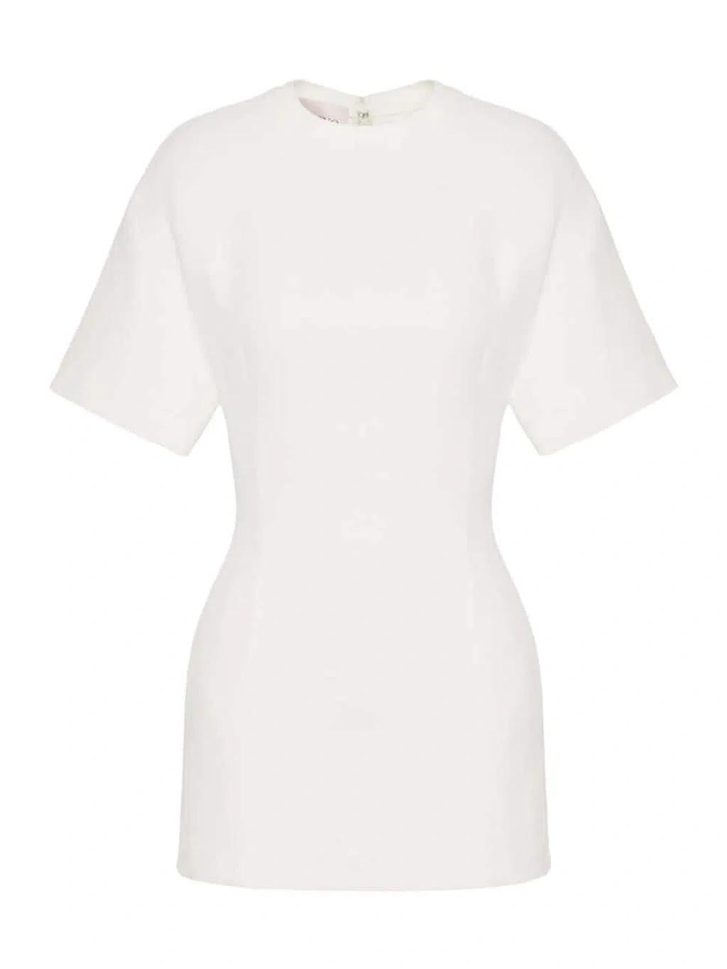 Structured Mini Dress In Ivory Product Image