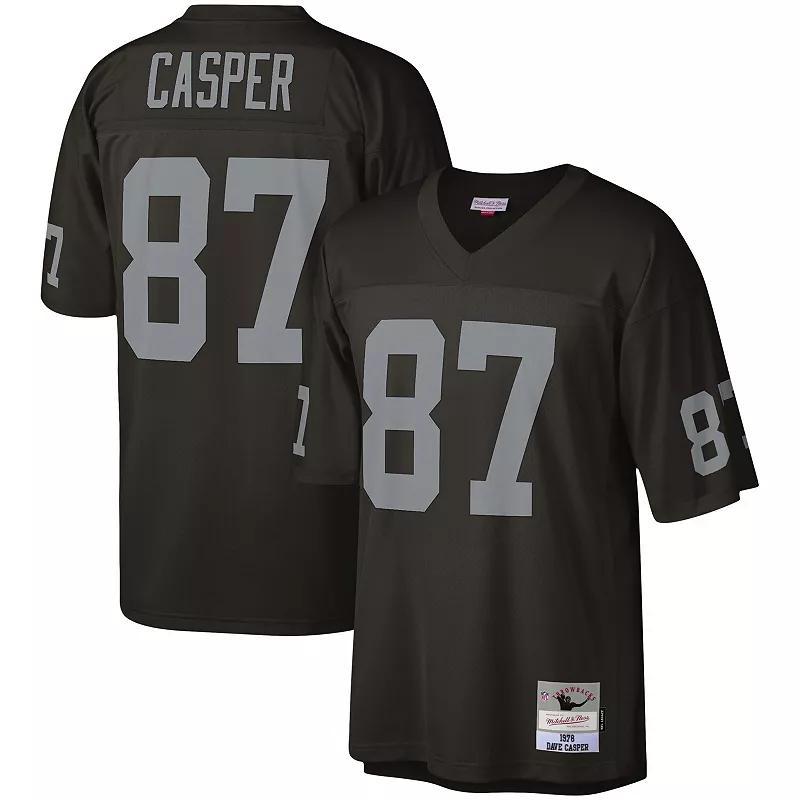 Mens Mitchell & Ness Dave Casper Black Las Vegas Raiders 1976 Legacy Replica Jersey Product Image