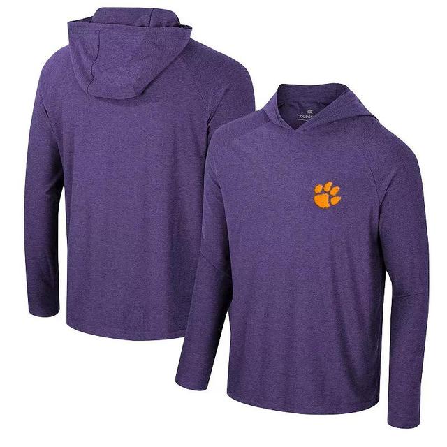 Mens Colosseum LSU Tigers Cloud Jersey Raglan Long Sleeve Hoodie T-Shirt Product Image