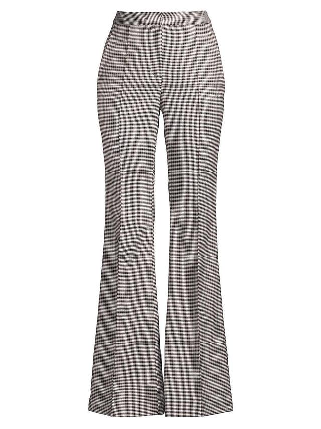 Womens Adelaide Flared Houndstooth Trousers Product Image