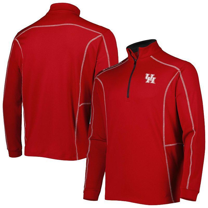 Mens Columbia Golf Red Houston Cougars Shotgun Quarter-Zip Pullover Jacket Product Image