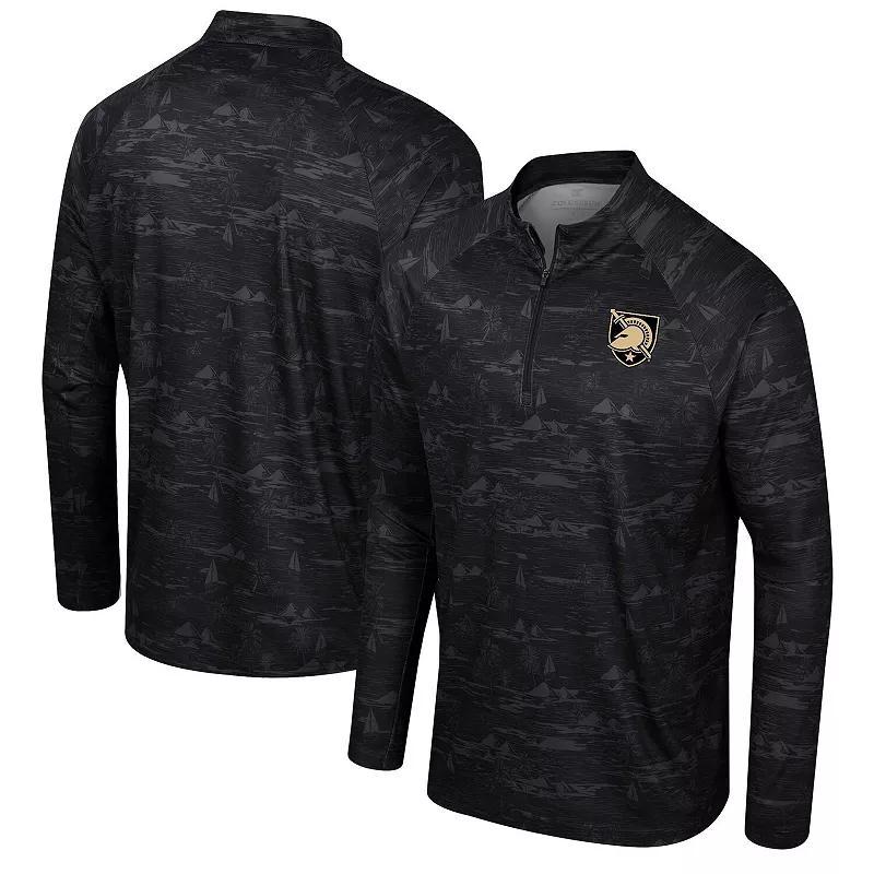 Mens Colosseum Black Army Black Knights Carson Raglan Quarter-Zip Jacket Product Image