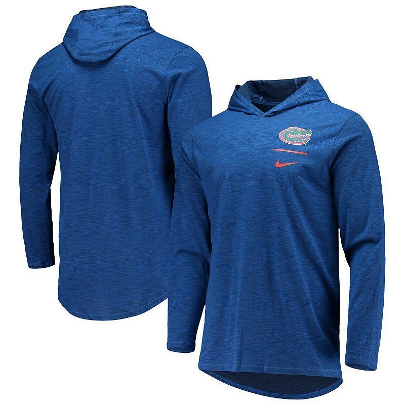 Mens Nike Royal Florida Gators Slub Space-Dye Performance Long Sleeve Hoodie T-Shirt Product Image