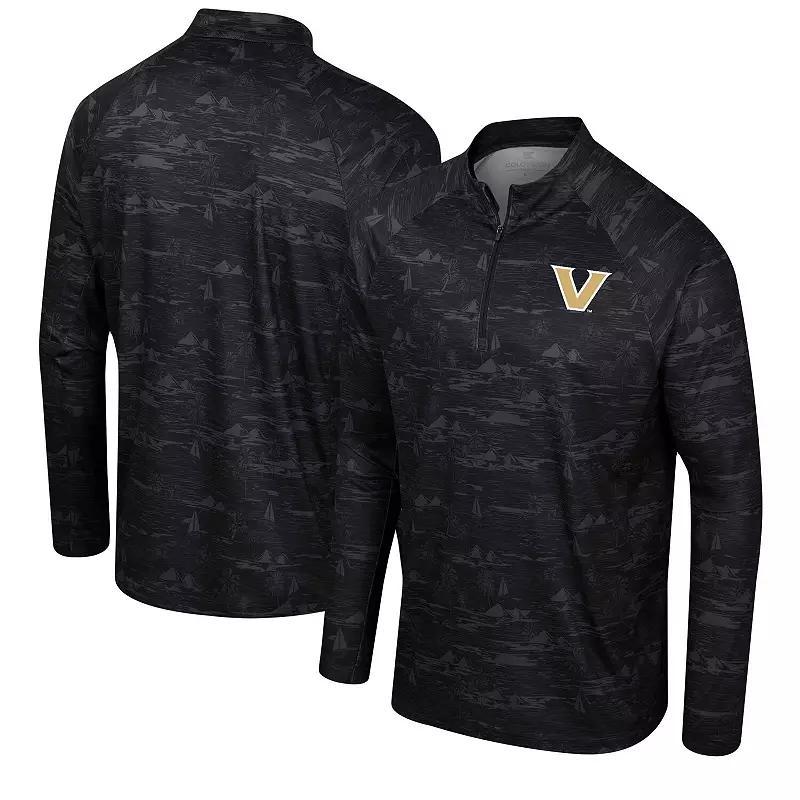 Mens Colosseum West Virginia Mountaineers Carson Raglan Quarter-Zip Jacket Blue Product Image