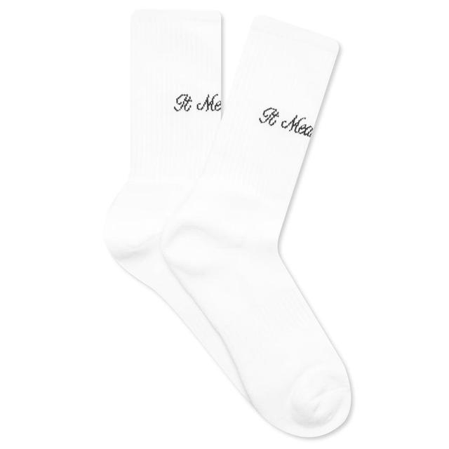 Script Logo Socks - White Male Product Image