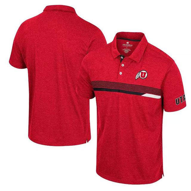 Mens Colosseum Red Utah Utes No Problemo Polo Product Image