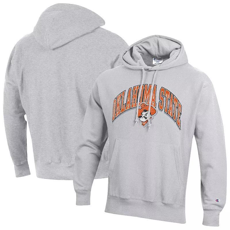 Mens Champion Gray Oklahoma State Cowboys Vault Late Night Reverse Weave Pullover Hoodie Product Image