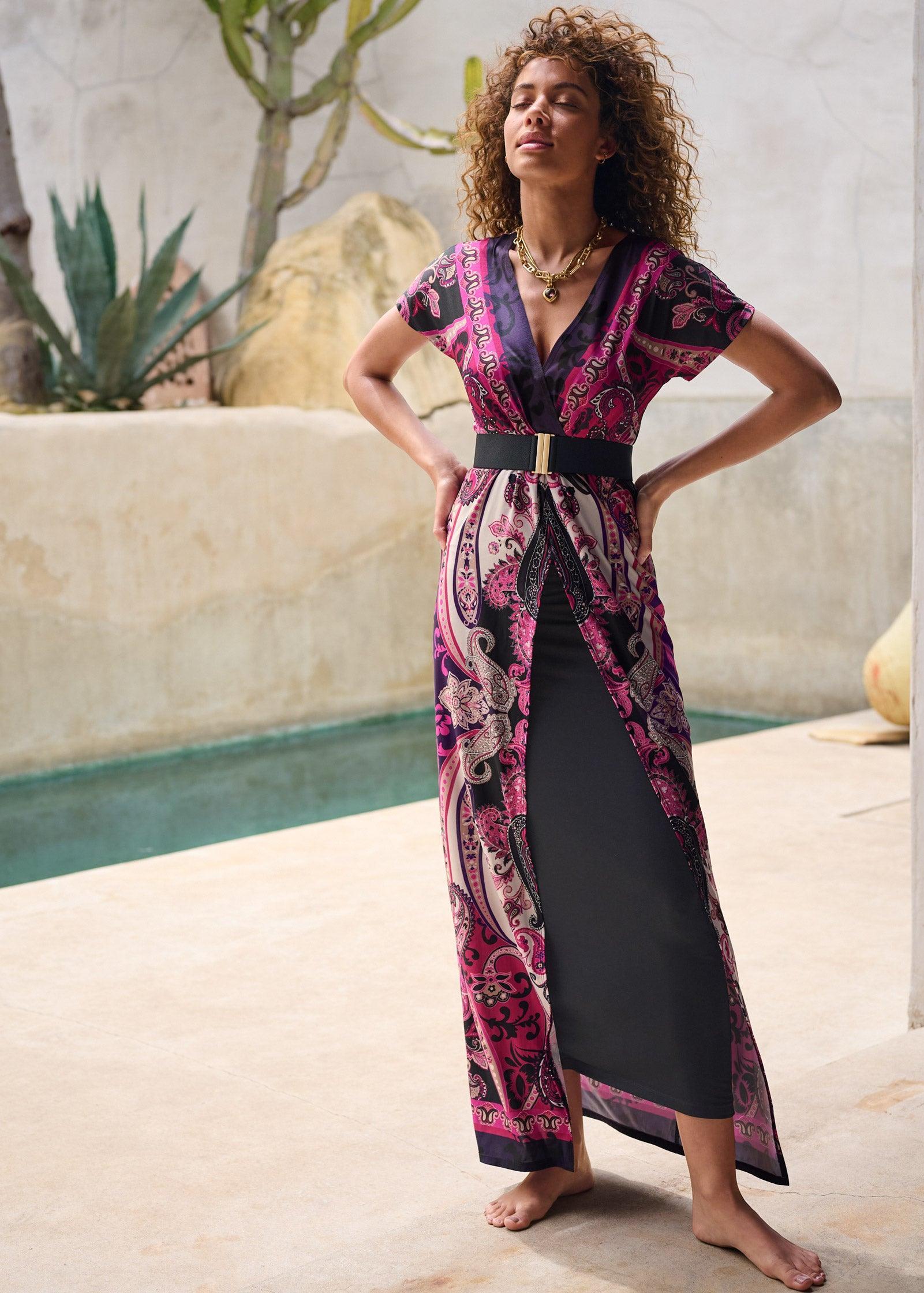 Moroccan Nights Maxi Top - Pink Multi Product Image