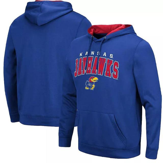 Mens Colosseum Royal Kansas Jayhawks ResistancePullover Hoodie Product Image