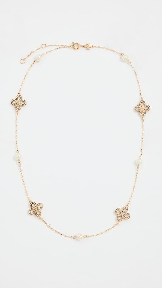 Tory Burch Kira Clover Pearl Necklace | Shopbop Product Image