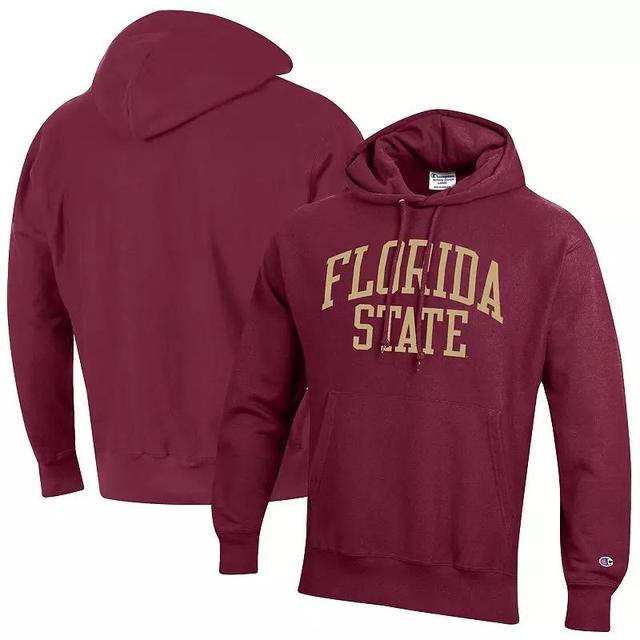 Mens Champion Garnet Florida State Seminoles Team Arch Reverse Weave Pullover Hoodie Product Image